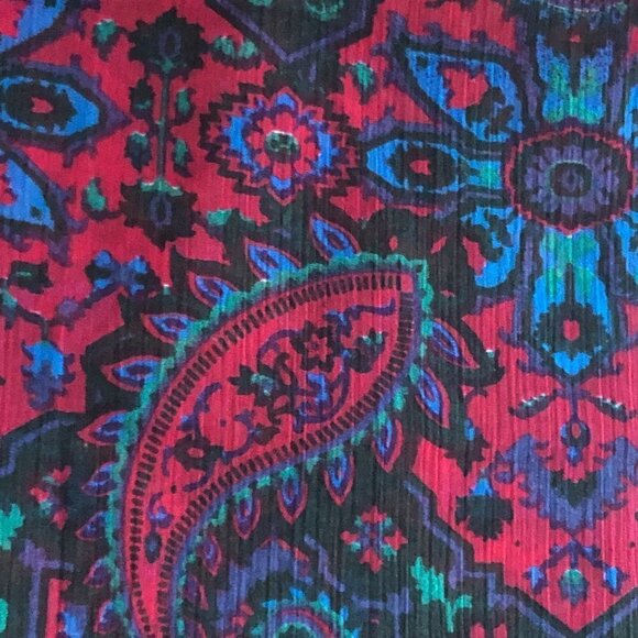 Gorgeous Jewel Tone Paisley & Floral Scarf - Semi Sheer - Picture 3 of 3